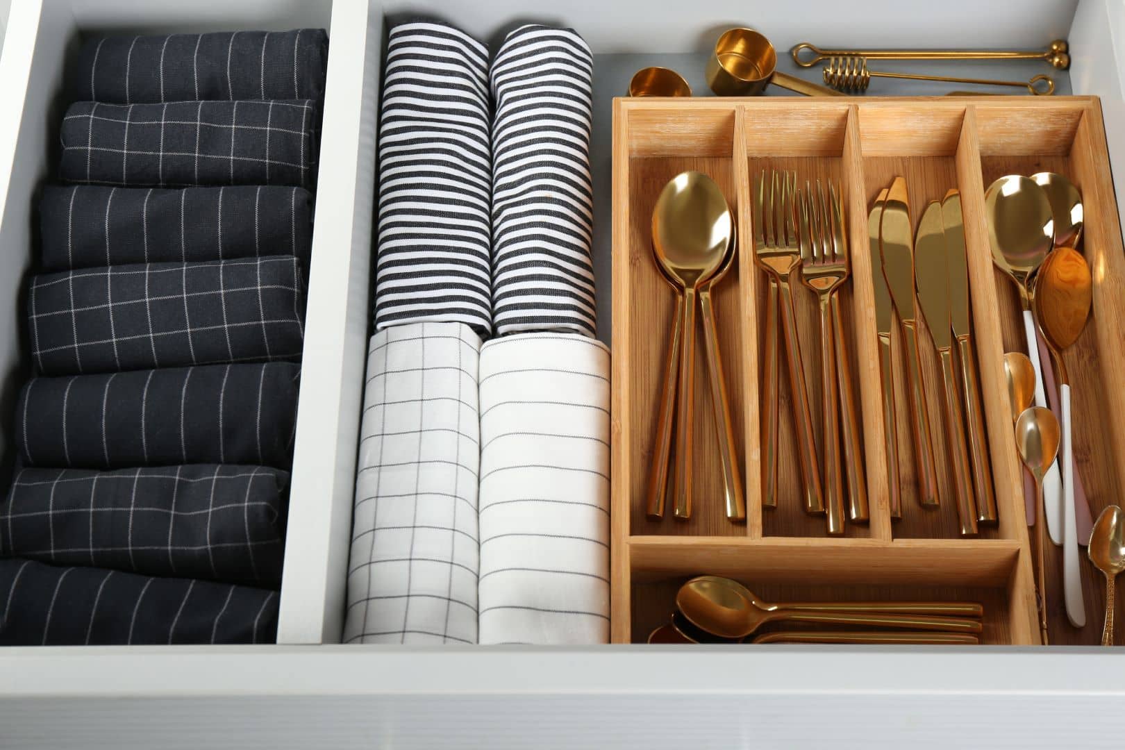 organized utensil drawer